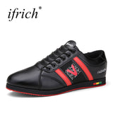 Men Leather Athletic Running Shoes