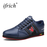 Men Leather Athletic Running Shoes