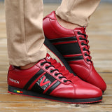 Men Leather Athletic Running Shoes